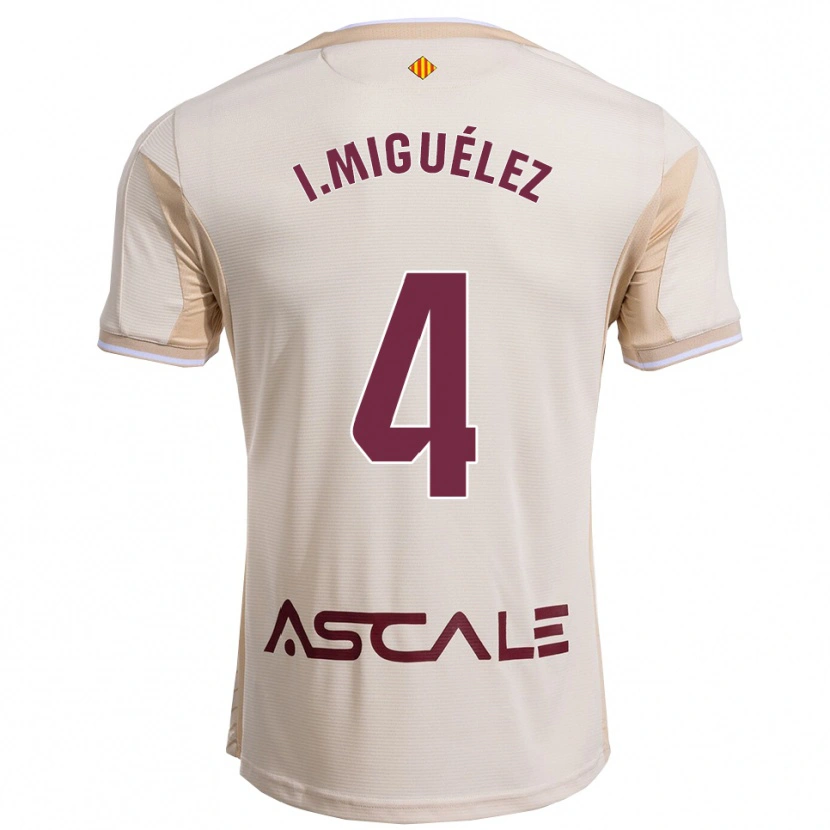 Danxen Heren Irene Miguélez Martinez #4 Gebroken Wit Bordeau Uitshirt Uittenue 2025/26 T-Shirt