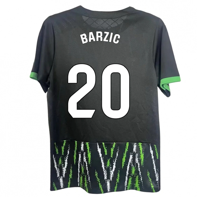 Danxen Heren Matia Barzic #20 Zwart Groen Uitshirt Uittenue 2025/26 T-Shirt