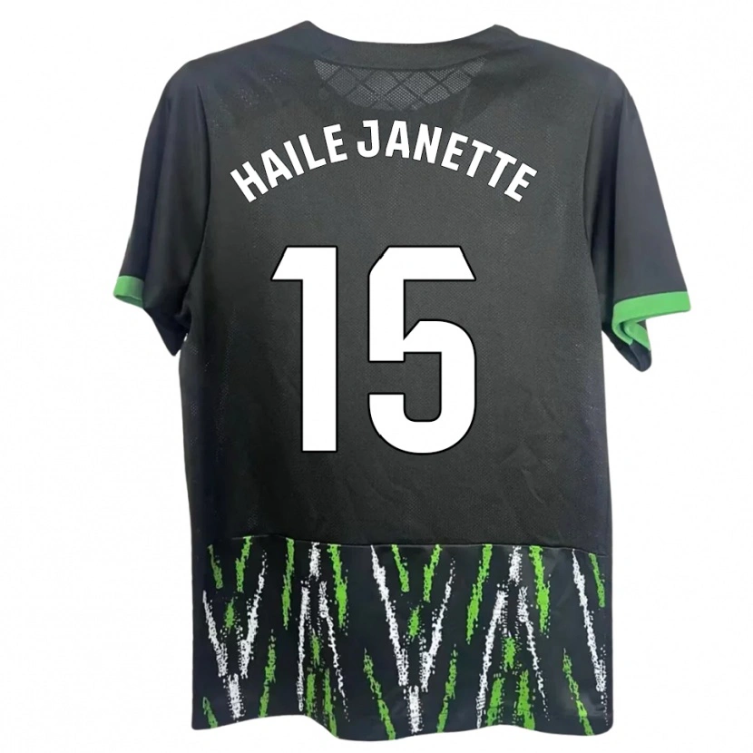 Danxen Heren Haile Janette Pereira Richards #15 Zwart Groen Uitshirt Uittenue 2025/26 T-Shirt