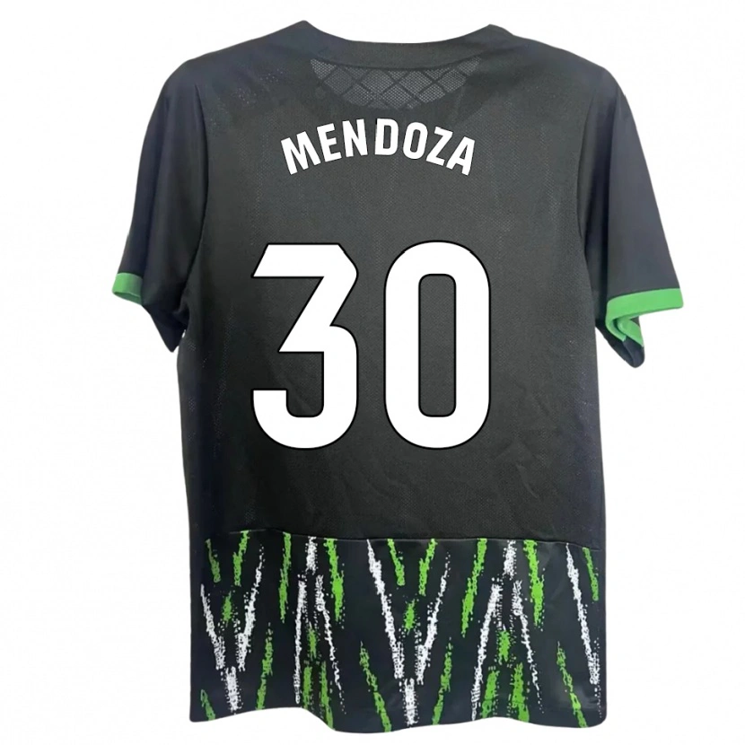 Danxen Heren Rodrigo Mendoza #30 Zwart Groen Uitshirt Uittenue 2025/26 T-Shirt