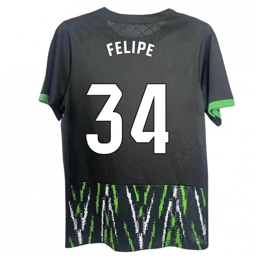 Danxen Heren Pablo Felipe #34 Zwart Groen Uitshirt Uittenue 2025/26 T-Shirt