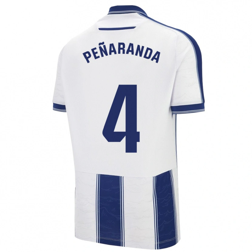 Danxen Heren Carlos Peñaranda #4 Marineblauw Wit Uitshirt Uittenue 2025/26 T-Shirt