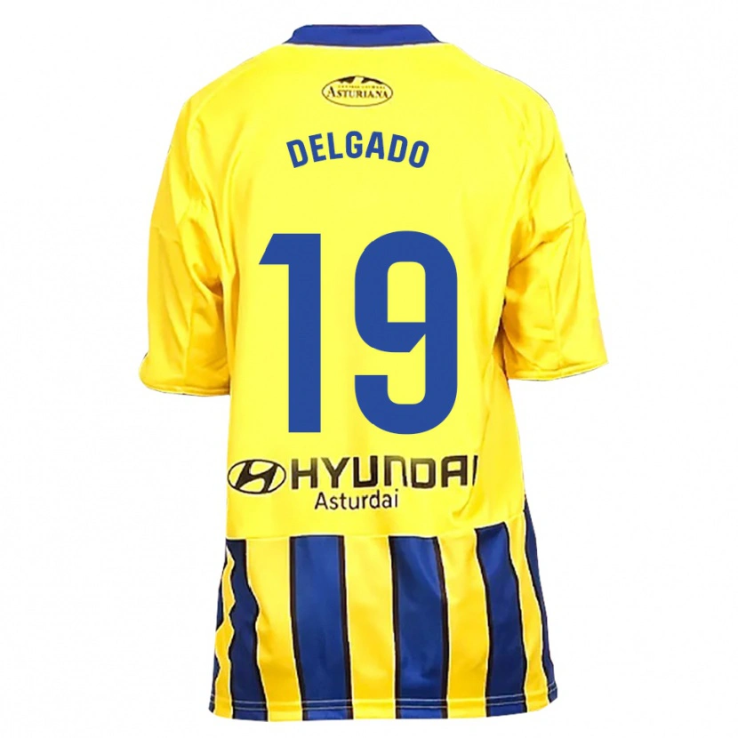 Danxen Heren Joaquín Delgado #19 Geel Blauw Uitshirt Uittenue 2025/26 T-Shirt
