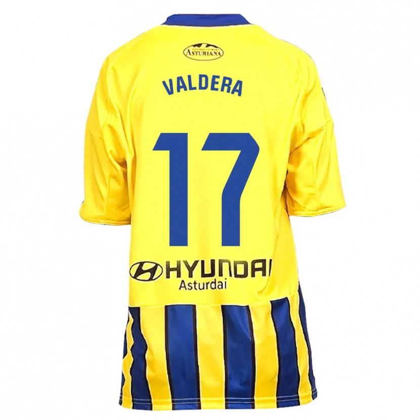 Danxen Heren Rubén Valdera #17 Geel Blauw Uitshirt Uittenue 2025/26 T-Shirt