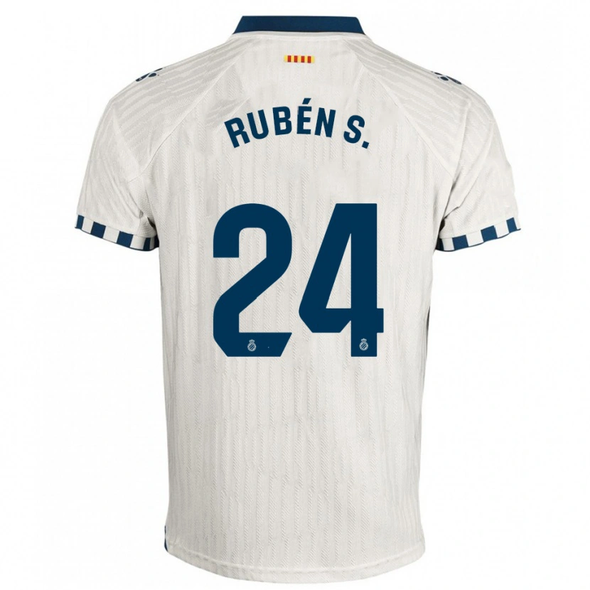 Danxen Heren Rubén Sánchez #24 Wit Blauw Uitshirt Uittenue 2025/26 T-Shirt