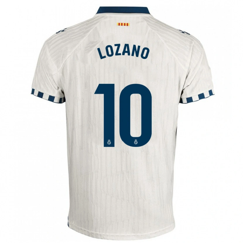 Danxen Heren Pol Lozano #10 Wit Blauw Uitshirt Uittenue 2025/26 T-Shirt