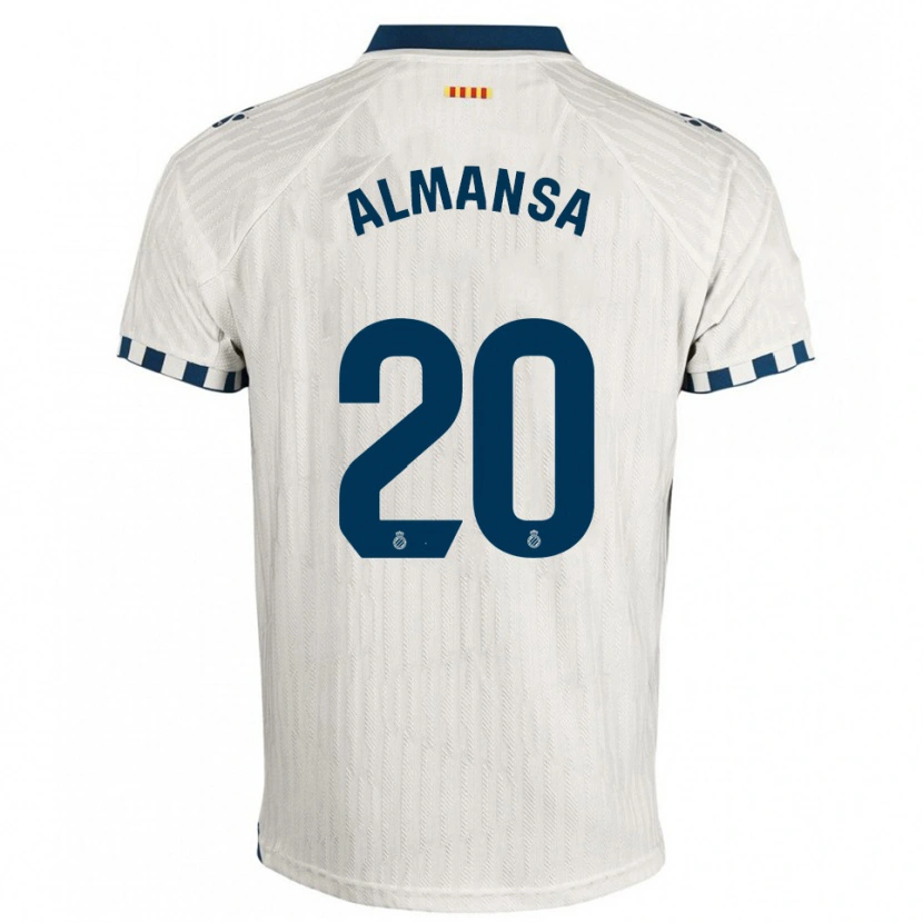Danxen Heren Alex Almansa #20 Wit Blauw Uitshirt Uittenue 2025/26 T-Shirt