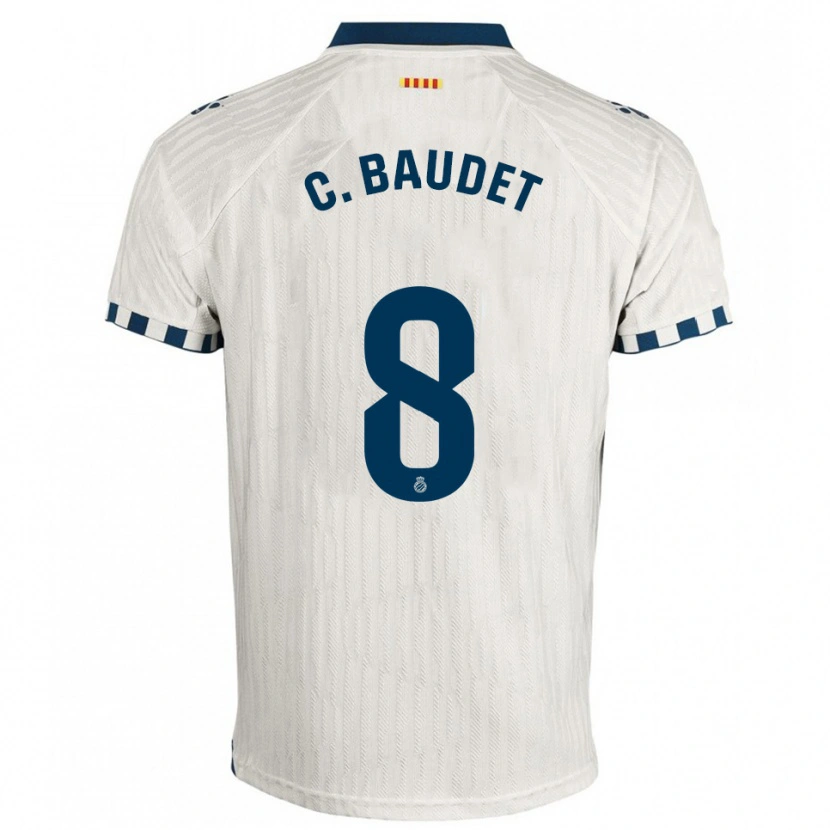 Danxen Heren Cristina Baudet Lucena #8 Wit Blauw Uitshirt Uittenue 2025/26 T-Shirt