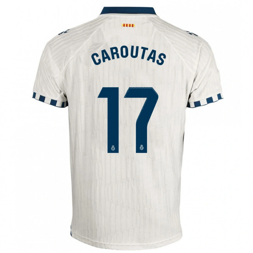 Danxen Heren Tim Caroutas #17 Wit Blauw Uitshirt Uittenue 2025/26 T-Shirt