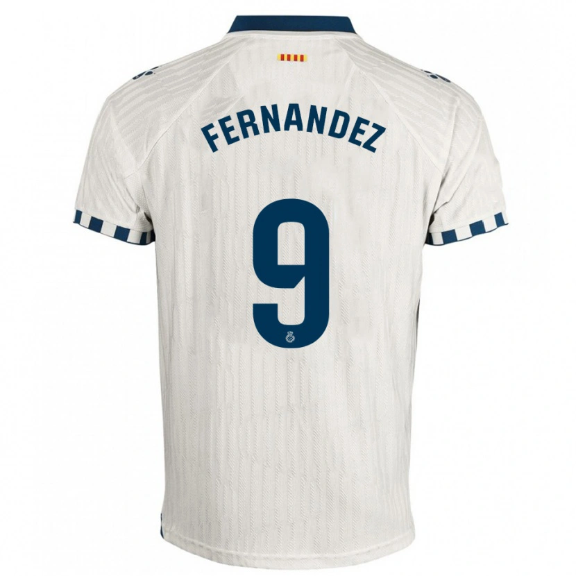 Danxen Heren Roberto Fernández #9 Wit Blauw Uitshirt Uittenue 2025/26 T-Shirt
