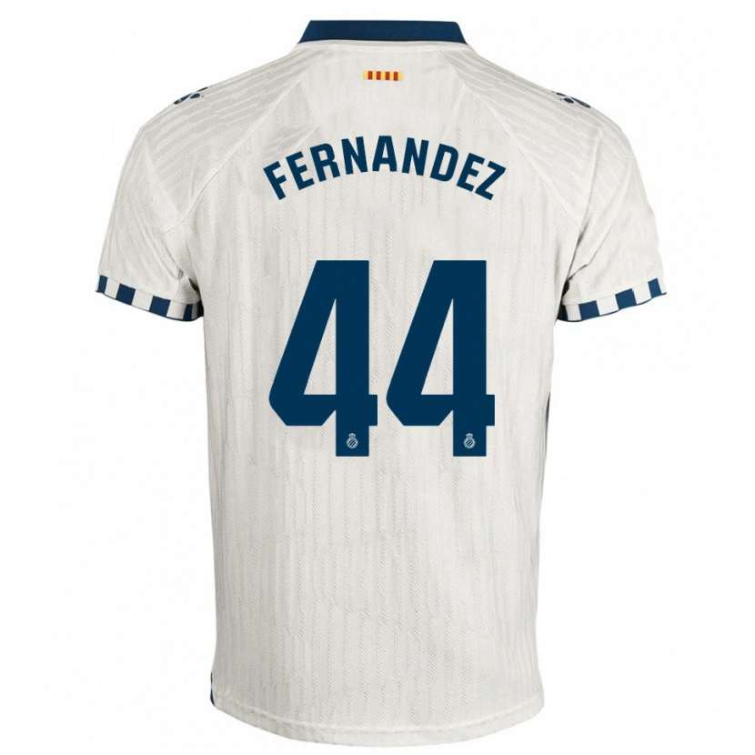 Danxen Heren Marcos Fernández #44 Wit Blauw Uitshirt Uittenue 2025/26 T-Shirt