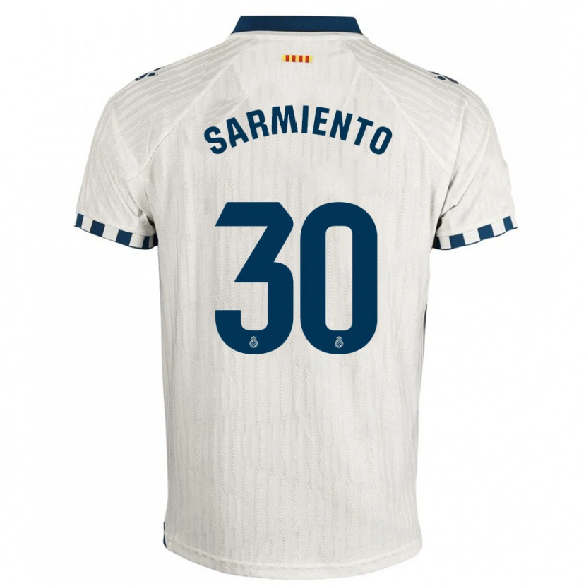 Danxen Heren Izan Sarmiento #30 Wit Blauw Uitshirt Uittenue 2025/26 T-Shirt