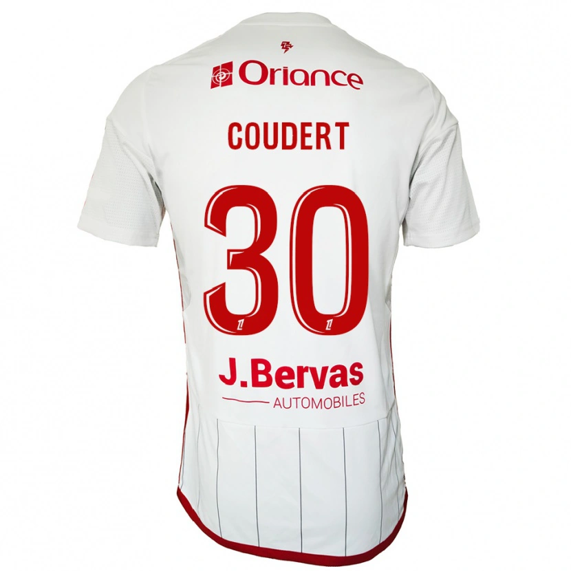 Danxen Heren Grégoire Coudert #30 Wit Rood Uitshirt Uittenue 2025/26 T-Shirt