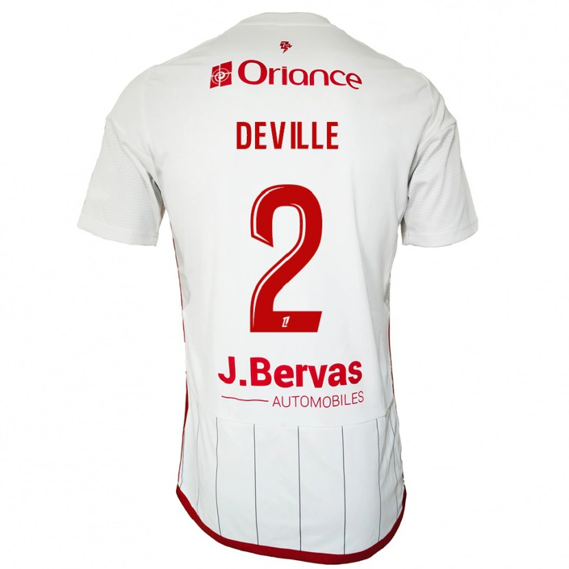 Danxen Heren Lilian Deville #2 Wit Rood Uitshirt Uittenue 2025/26 T-Shirt