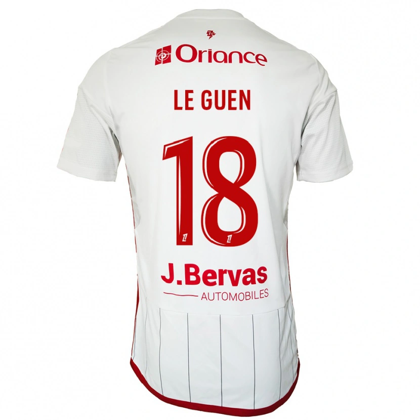 Danxen Heren Raphaël Le Guen #18 Wit Rood Uitshirt Uittenue 2025/26 T-Shirt