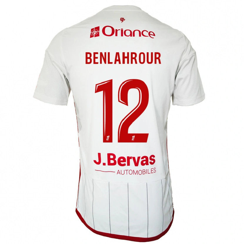 Danxen Heren Ilyes Benlahrour #12 Wit Rood Uitshirt Uittenue 2025/26 T-Shirt