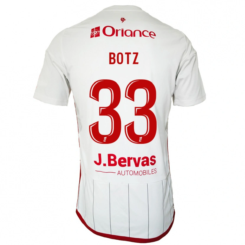 Danxen Heren Léo Botz #33 Wit Rood Uitshirt Uittenue 2025/26 T-Shirt