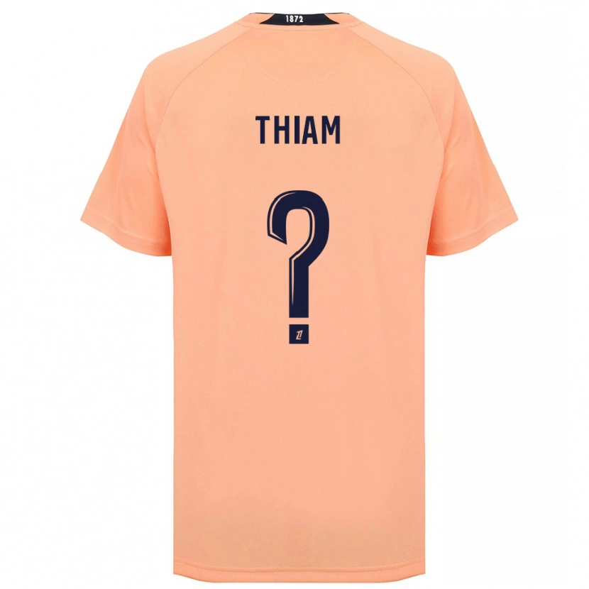 Danxen Heren Tidjani Thiam #0 Oranje Marineblauw Uitshirt Uittenue 2025/26 T-Shirt