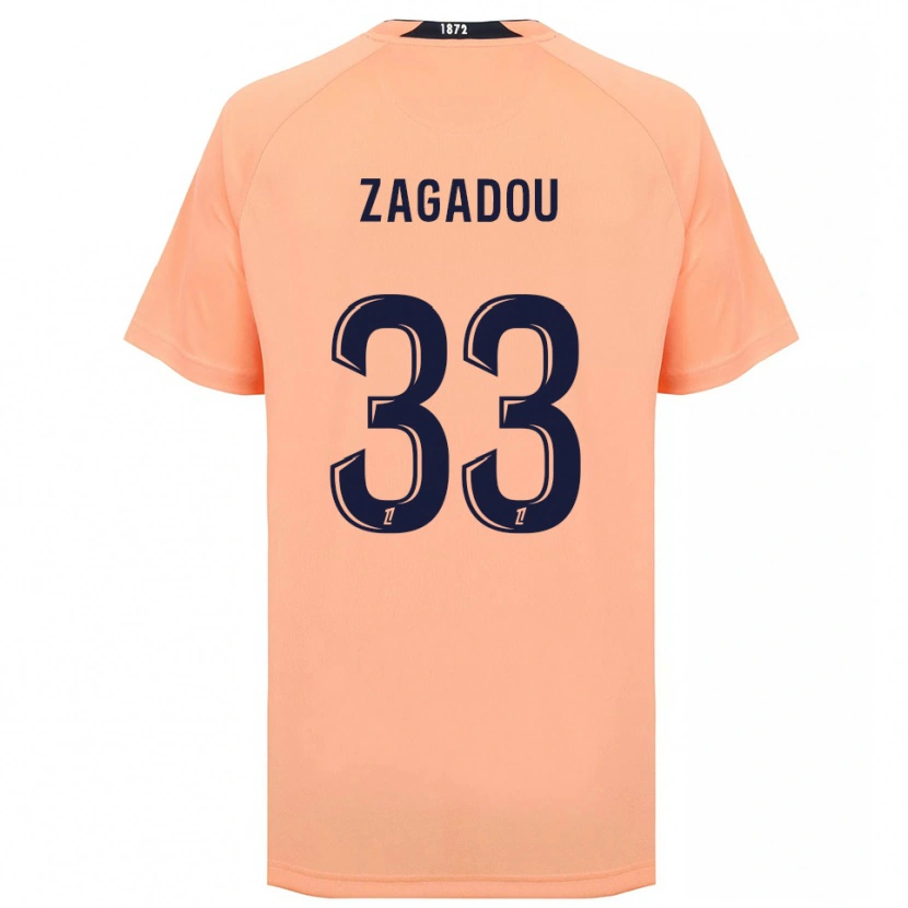 Danxen Heren Stephan Zagadou #33 Oranje Marineblauw Uitshirt Uittenue 2025/26 T-Shirt