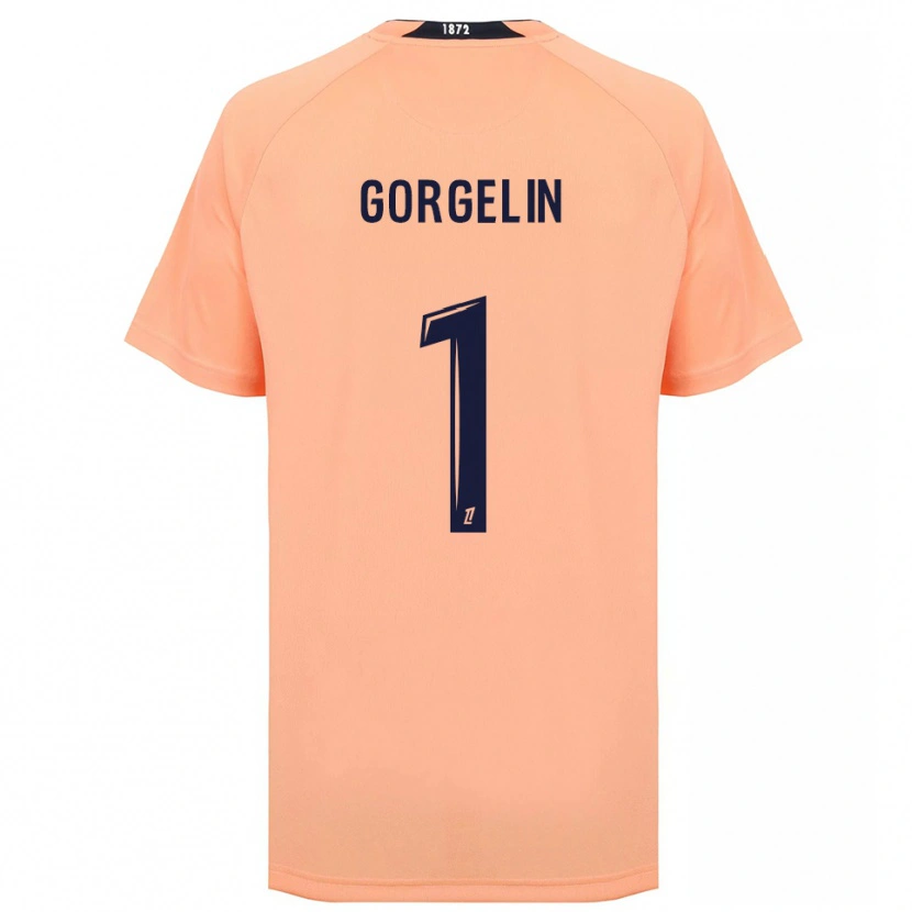 Danxen Heren Mathieu Gorgelin #1 Oranje Marineblauw Uitshirt Uittenue 2025/26 T-Shirt