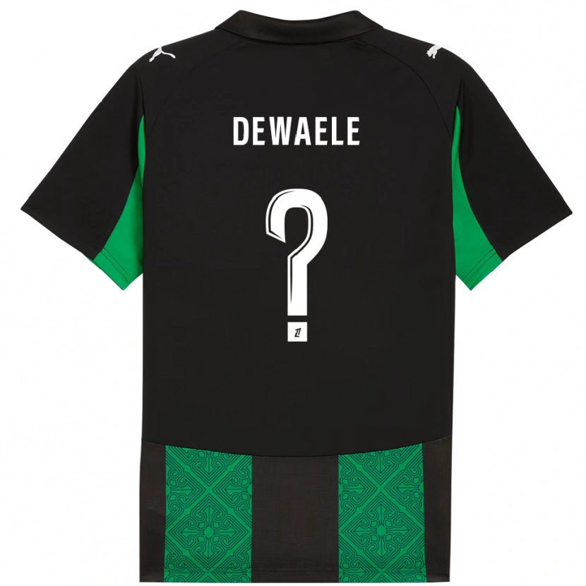 Danxen Heren Florian Dewaele #0 Zwart Groen Uitshirt Uittenue 2025/26 T-Shirt