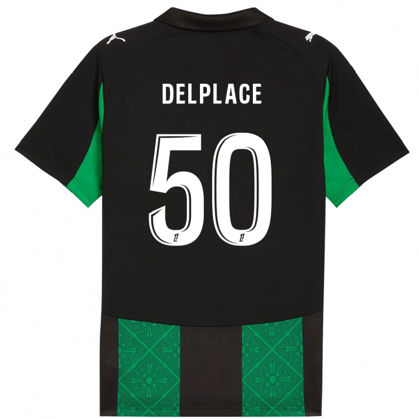 Danxen Heren Adam Delplace #50 Zwart Groen Uitshirt Uittenue 2025/26 T-Shirt