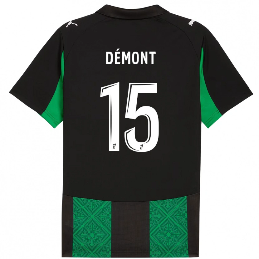 Danxen Heren Ange Démont #15 Zwart Groen Uitshirt Uittenue 2025/26 T-Shirt