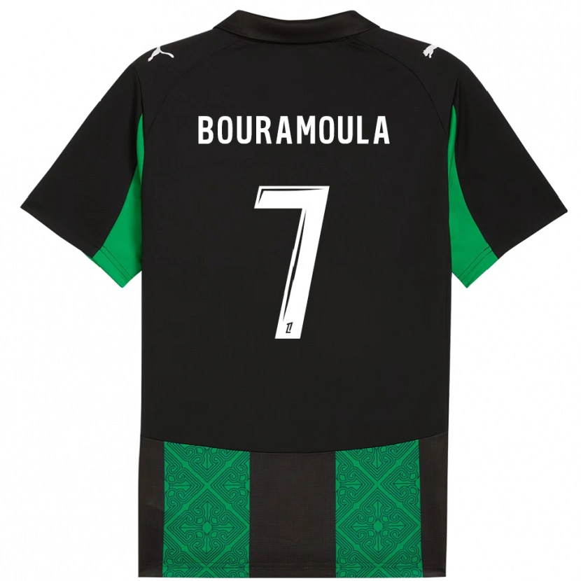 Danxen Heren Ilies Bouramoula #7 Zwart Groen Uitshirt Uittenue 2025/26 T-Shirt