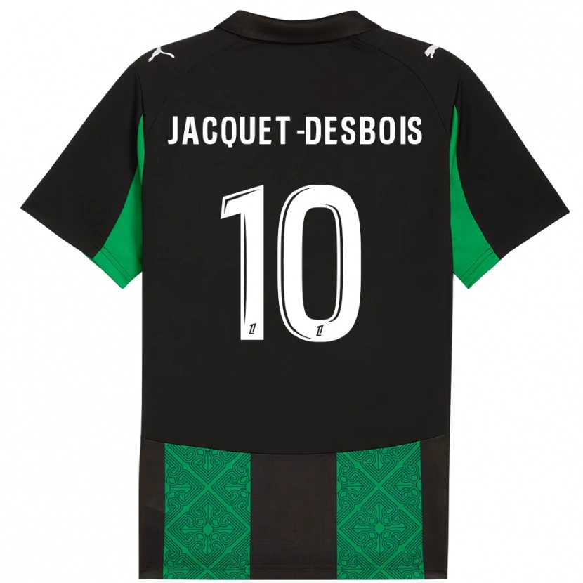 Danxen Heren Tairik Jacquet-Desbois #10 Zwart Groen Uitshirt Uittenue 2025/26 T-Shirt