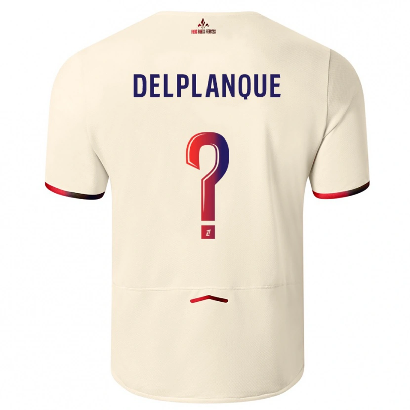 Danxen Heren Gaël Delplanque #0 Gebroken Wit Rood Uitshirt Uittenue 2025/26 T-Shirt