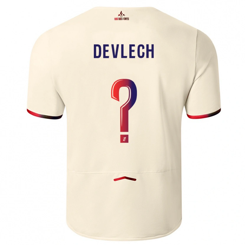 Danxen Heren Gwenaëlle Devleesschauwer #0 Gebroken Wit Rood Uitshirt Uittenue 2025/26 T-Shirt