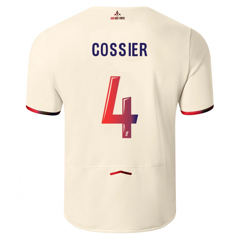 Danxen Heren Isaac Cossier #4 Gebroken Wit Rood Uitshirt Uittenue 2025/26 T-Shirt
