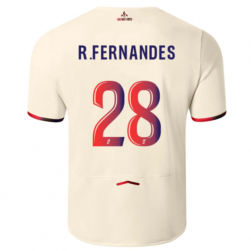 Danxen Heren Rafael Fernandes #28 Gebroken Wit Rood Uitshirt Uittenue 2025/26 T-Shirt
