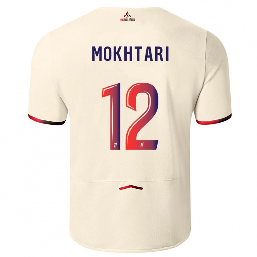 Danxen Heren Brahim Mokhtari #12 Gebroken Wit Rood Uitshirt Uittenue 2025/26 T-Shirt