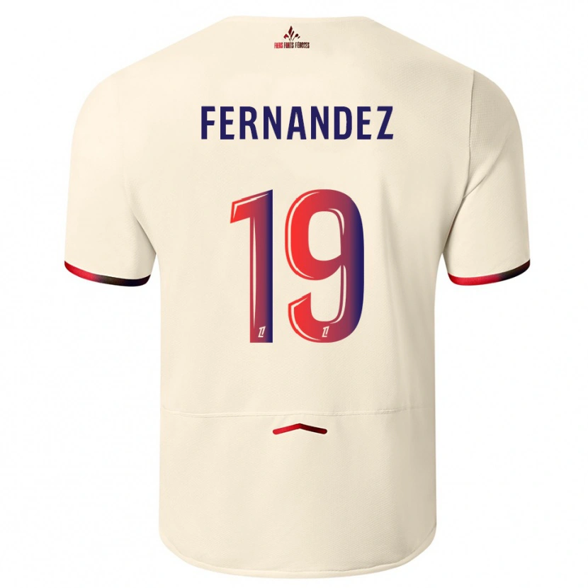 Danxen Heren Matías Fernández-Pardo #19 Gebroken Wit Rood Uitshirt Uittenue 2025/26 T-Shirt