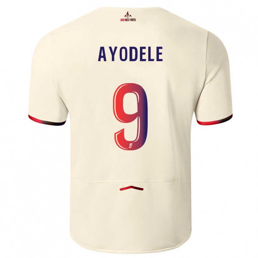 Danxen Heren Adeshina Ayodele #9 Gebroken Wit Rood Uitshirt Uittenue 2025/26 T-Shirt