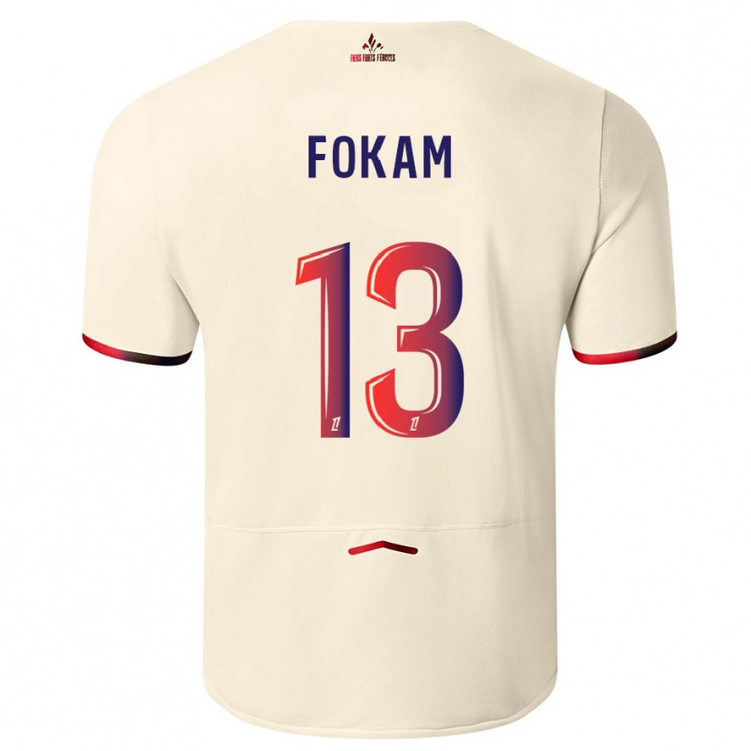 Danxen Heren Ulrich Fokam #13 Gebroken Wit Rood Uitshirt Uittenue 2025/26 T-Shirt