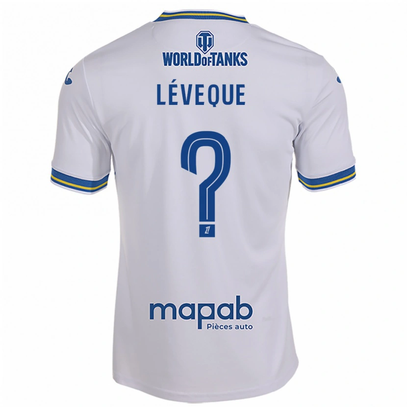 Danxen Heren Léonardo Lévêque #0 Wit Hemelsblauw Uitshirt Uittenue 2025/26 T-Shirt