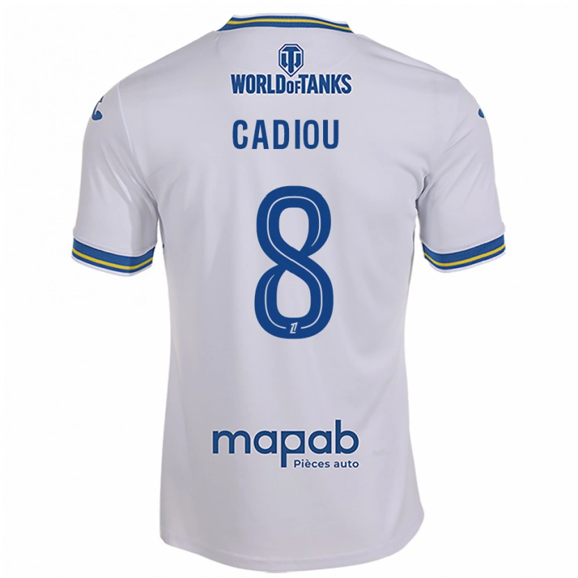 Danxen Heren Noah Cadiou #8 Wit Hemelsblauw Uitshirt Uittenue 2025/26 T-Shirt