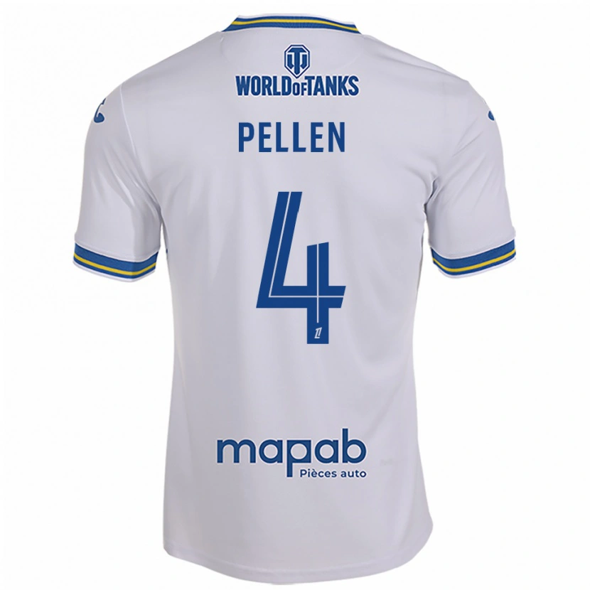 Danxen Heren Louise Pellen #4 Wit Hemelsblauw Uitshirt Uittenue 2025/26 T-Shirt