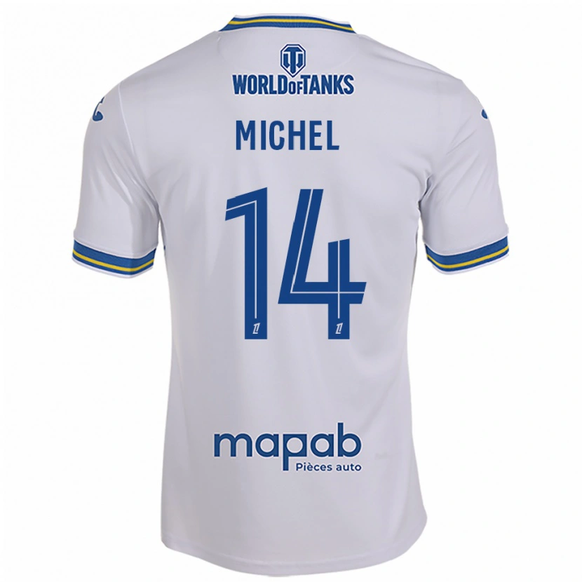 Danxen Heren Raphaël Michel #14 Wit Hemelsblauw Uitshirt Uittenue 2025/26 T-Shirt