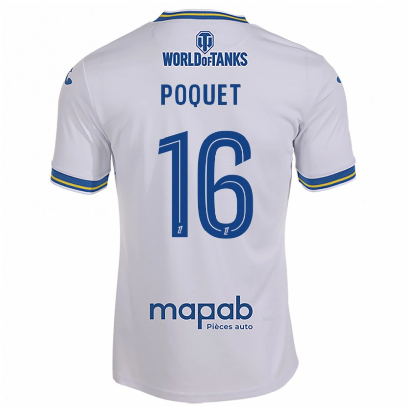 Danxen Heren Camille Poquet #16 Wit Hemelsblauw Uitshirt Uittenue 2025/26 T-Shirt