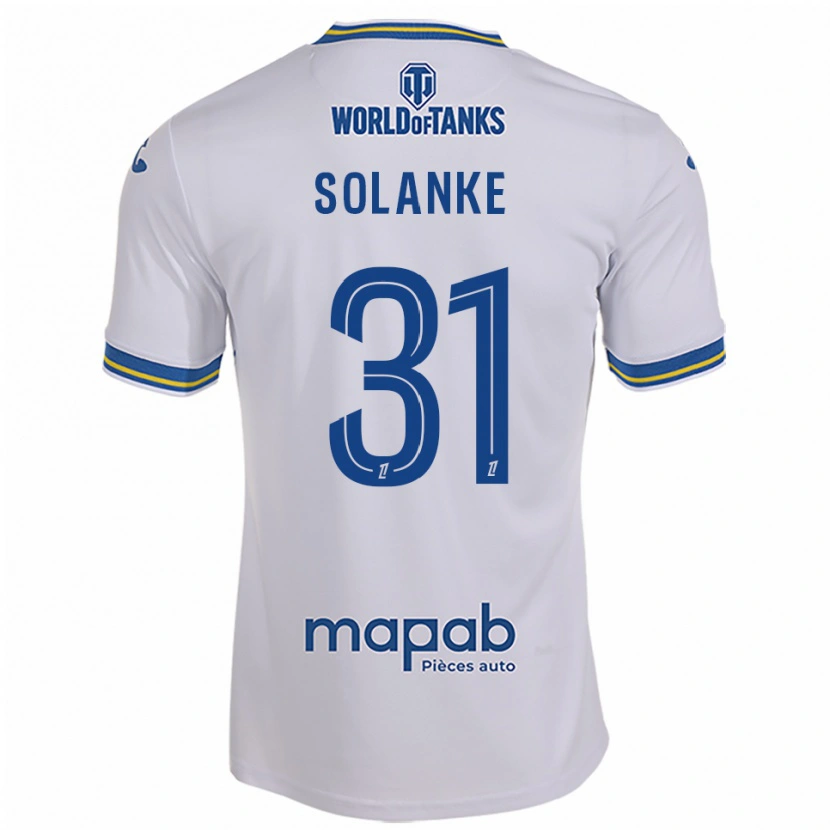 Danxen Heren Ade Solanke #31 Wit Hemelsblauw Uitshirt Uittenue 2025/26 T-Shirt