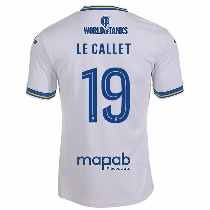 Danxen Heren Tiago Le Callet #19 Wit Hemelsblauw Uitshirt Uittenue 2025/26 T-Shirt
