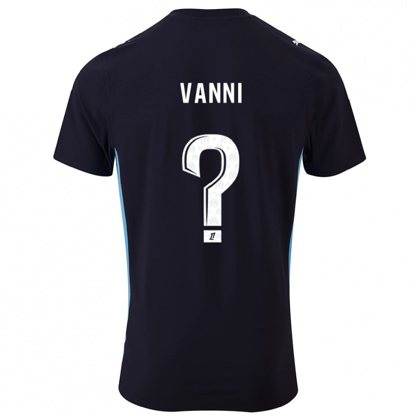 Danxen Heren Fabio Vanni #0 Zwart Hemelsblauw Uitshirt Uittenue 2025/26 T-Shirt