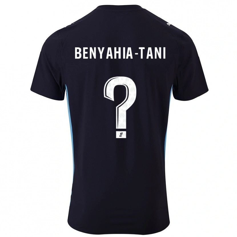 Danxen Heren Aylan Benyahia-Tani #0 Zwart Hemelsblauw Uitshirt Uittenue 2025/26 T-Shirt