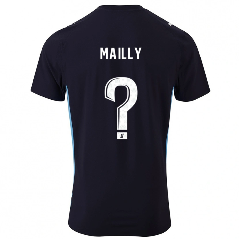 Danxen Heren Evan Mailly #0 Zwart Hemelsblauw Uitshirt Uittenue 2025/26 T-Shirt