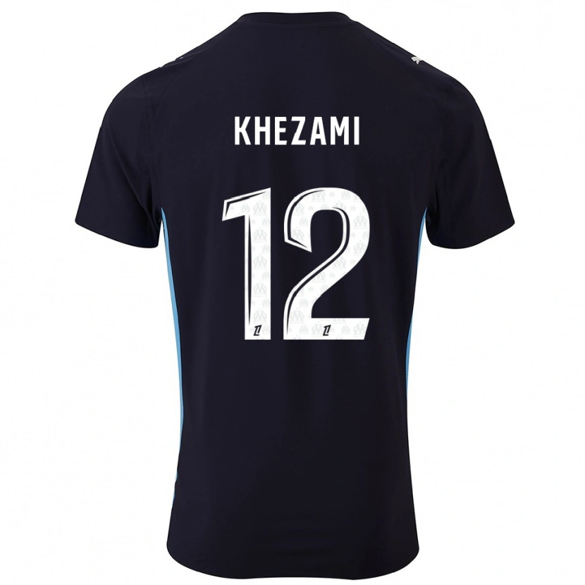 Danxen Heren Roselène Khezami #12 Zwart Hemelsblauw Uitshirt Uittenue 2025/26 T-Shirt