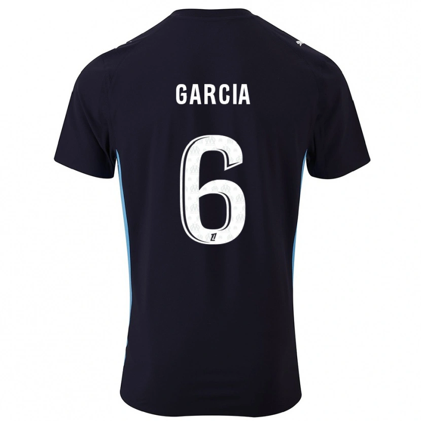 Danxen Heren Ulisses Garcia #6 Zwart Hemelsblauw Uitshirt Uittenue 2025/26 T-Shirt