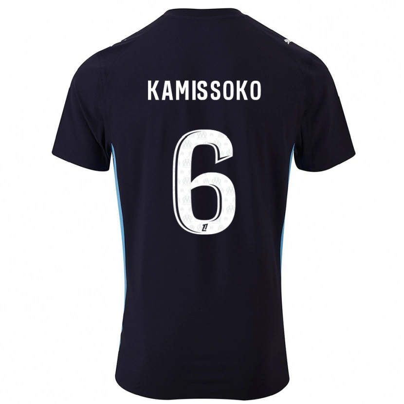 Danxen Heren Nouhoum Kamissoko #6 Zwart Hemelsblauw Uitshirt Uittenue 2025/26 T-Shirt